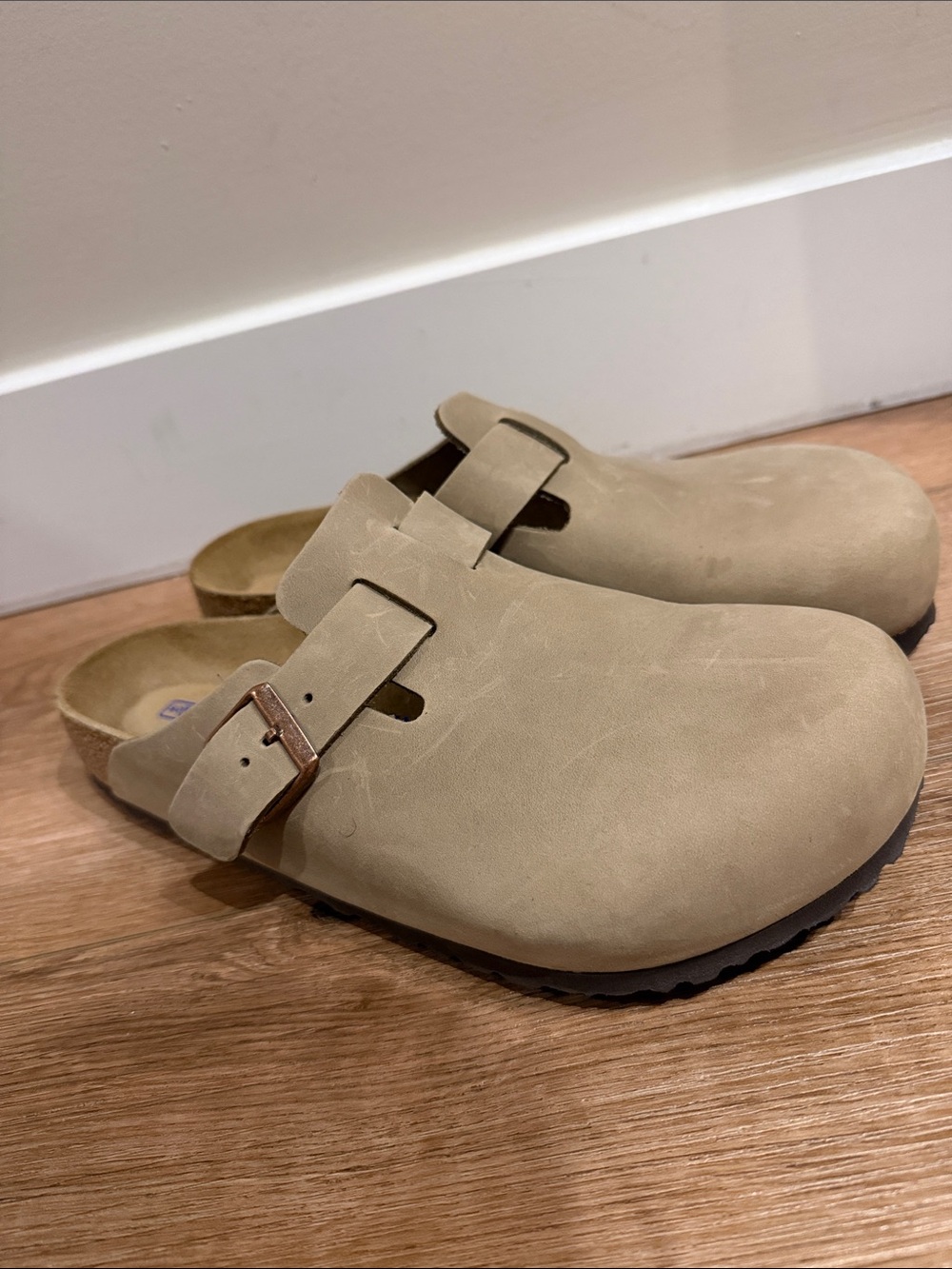 Birkenstock Men's Slip-On Clog Mule in Beige